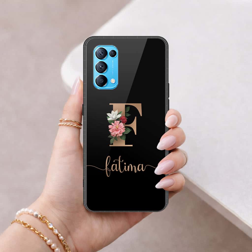 Oppo Reno 5 5G Cover - Personalized Alphabet Series - HQ Ultra Shine Premium Infinity Glass Soft Silicon Borders Case