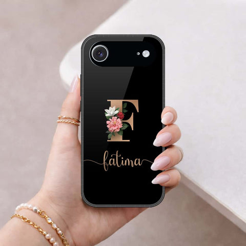 iPhone 18 Air - Personalized Alphabet Series - HQ Ultra Shine Premium Infinity Glass Soft Silicon Borders Case