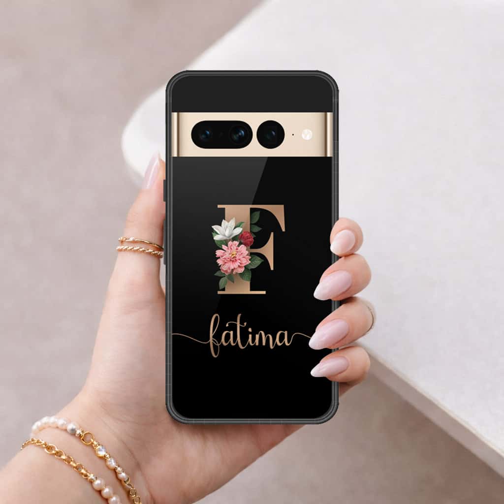 Google Pixel 7 Pro Cover - Personalized Alphabet Series - HQ Ultra Shine Premium Infinity Glass Soft Silicon Borders Case
