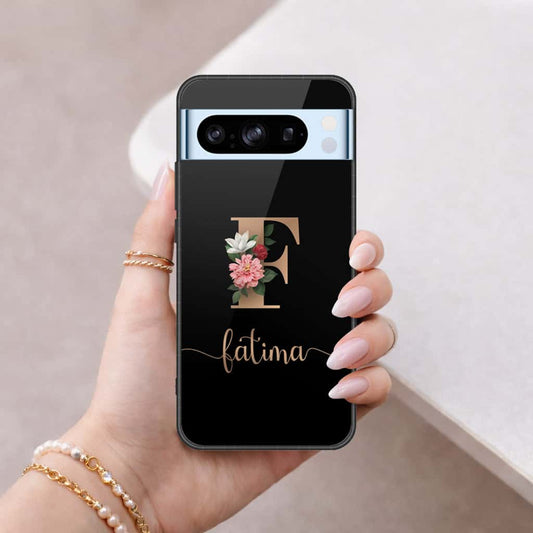 Google Pixel 8 Pro Cover - Personalized Alphabet Series - HQ Ultra Shine Premium Infinity Glass Soft Silicon Borders Case