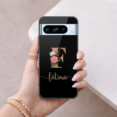 Google Pixel 8 Pro Cover - Personalized Alphabet Series - HQ Ultra Shine Premium Infinity Glass Soft Silicon Borders Case