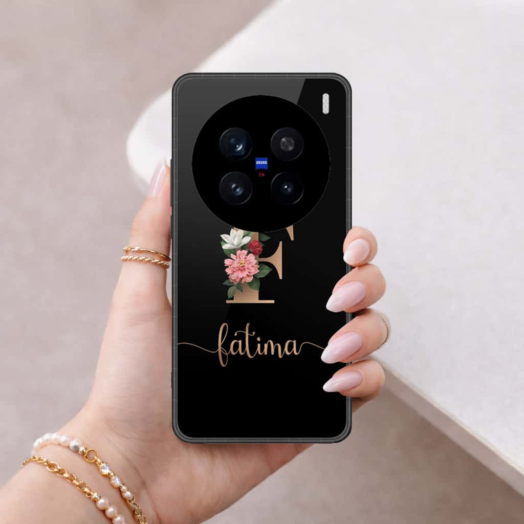 Vivo V7 Plus Cover - Personalized Alphabet Series - HQ Ultra Shine Premium Infinity Glass Soft Silicon Borders Case