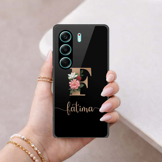Tecno Camon 40 Pro Cover - Personalized Alphabet Series - HQ Ultra Shine Premium Infinity Glass Soft Silicon Borders Case