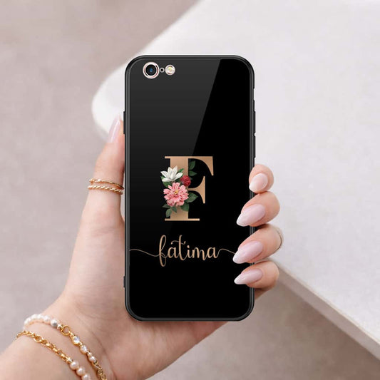 iPhone 6s Plus / 6 Plus Cover - Personalized Alphabet Series - HQ Ultra Shine Premium Infinity Glass Soft Silicon Borders Case