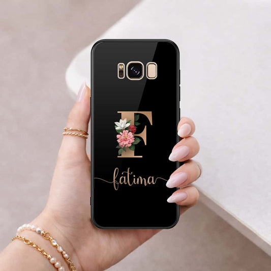 Samsung Galaxy S8 Plus Cover - Personalized Alphabet Series - HQ Ultra Shine Premium Infinity Glass Soft Silicon Borders Case