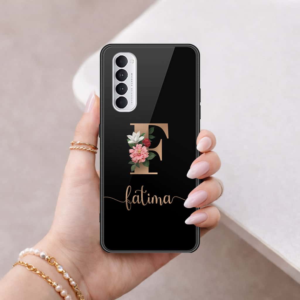 Oppo Reno 4 Pro Cover - Personalized Alphabet Series - HQ Ultra Shine Premium Infinity Glass Soft Silicon Borders Case