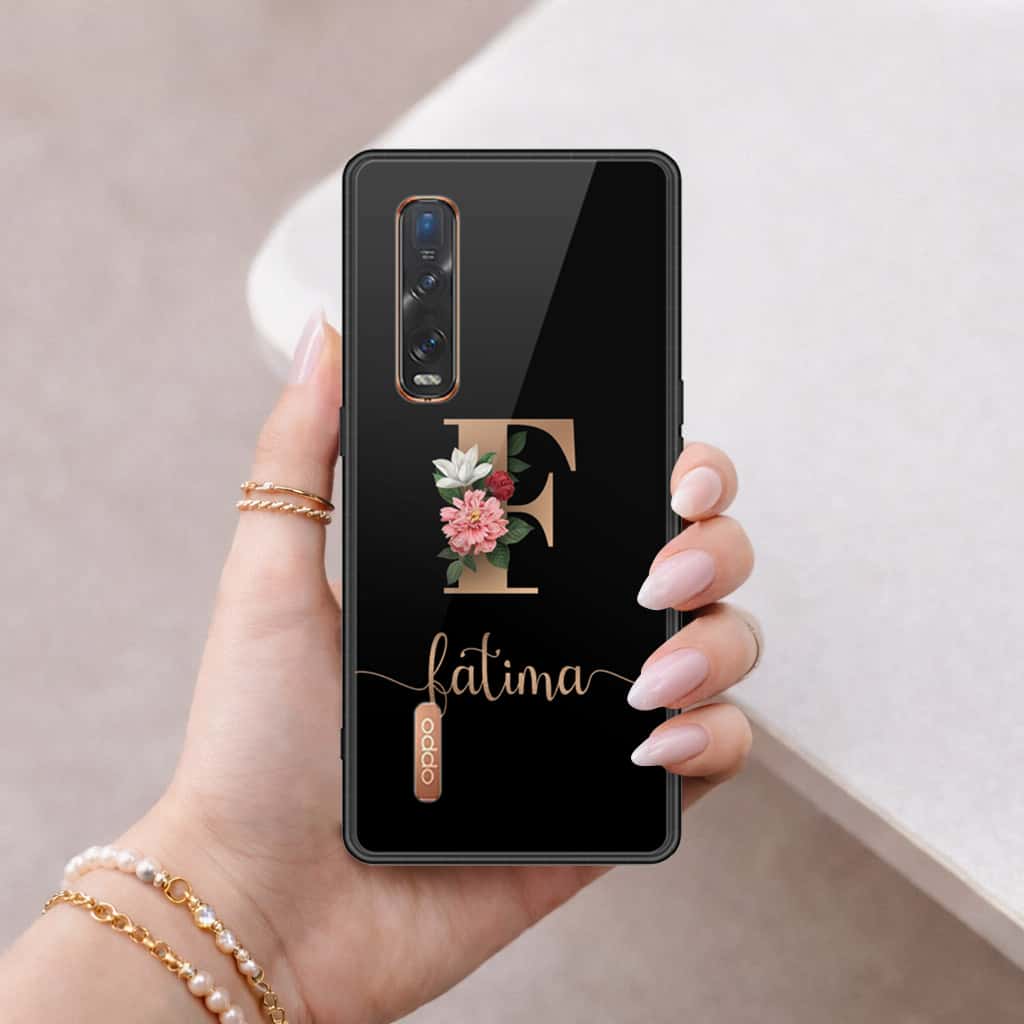 Oppo Find X2 Pro Cover - Personalized Alphabet Series - HQ Ultra Shine Premium Infinity Glass Soft Silicon Borders Case