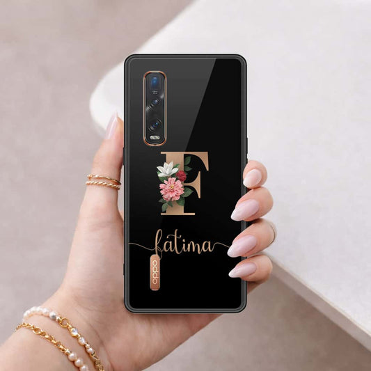Oppo Find X2 Pro Cover - Personalized Alphabet Series - HQ Ultra Shine Premium Infinity Glass Soft Silicon Borders Case