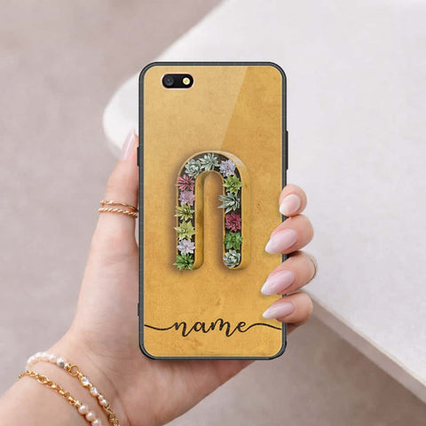 Oppo A77 Cover - Personalized Alphabet Series - HQ Ultra Shine Premium Infinity Glass Soft Silicon Borders Case