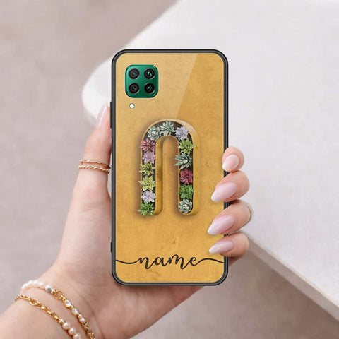 Huawei Nova 7i Cover - Personalized Alphabet Series - HQ Ultra Shine Premium Infinity Glass Soft Silicon Borders Case