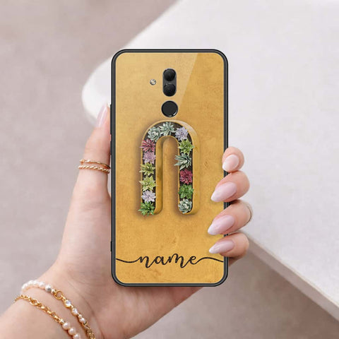 Huawei Mate 20 Lite Cover - Personalized Alphabet Series - HQ Ultra Shine Premium Infinity Glass Soft Silicon Borders Case