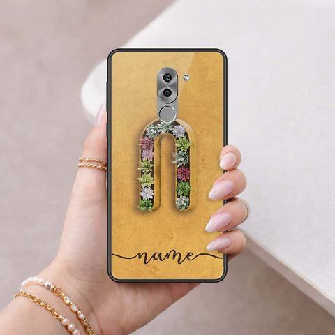 Huawei Honor 6X Cover - Personalized Alphabet Series - HQ Ultra Shine Premium Infinity Glass Soft Silicon Borders Case