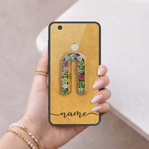 Huawei Honor 8 Lite Cover - Personalized Alphabet Series - HQ Ultra Shine Premium Infinity Glass Soft Silicon Borders Case