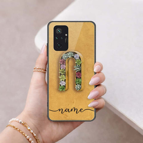 Xiaomi Redmi Note 10 Pro 4G Cover - Personalized Alphabet Series - HQ Ultra Shine Premium Infinity Glass Soft Silicon Borders Case