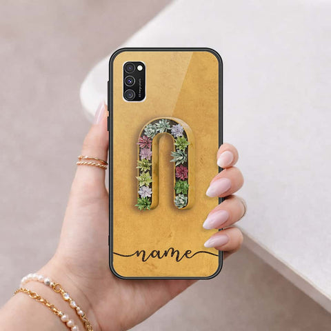 Samsung Galaxy A03s Cover - Personalized Alphabet Series - HQ Ultra Shine Premium Infinity Glass Soft Silicon Borders Case