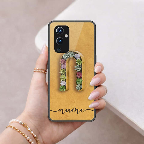 OnePlus 9 Cover - Personalized Alphabet Series - HQ Ultra Shine Premium Infinity Glass Soft Silicon Borders Case
