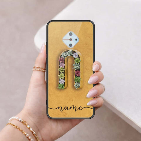 Vivo S1 Pro Cover - Personalized Alphabet Series - HQ Ultra Shine Premium Infinity Glass Soft Silicon Borders Case