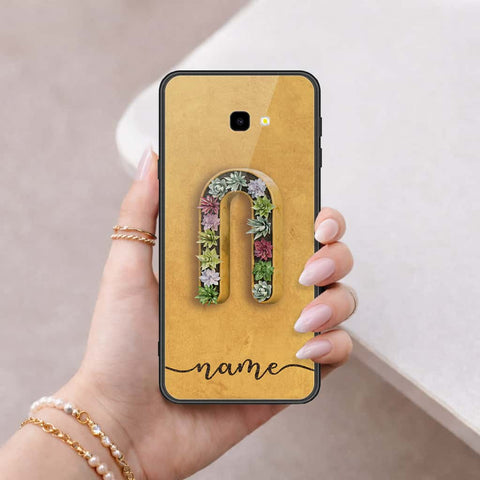 Samsung Galaxy J4 Plus Cover - Personalized Alphabet Series - HQ Ultra Shine Premium Infinity Glass Soft Silicon Borders Case