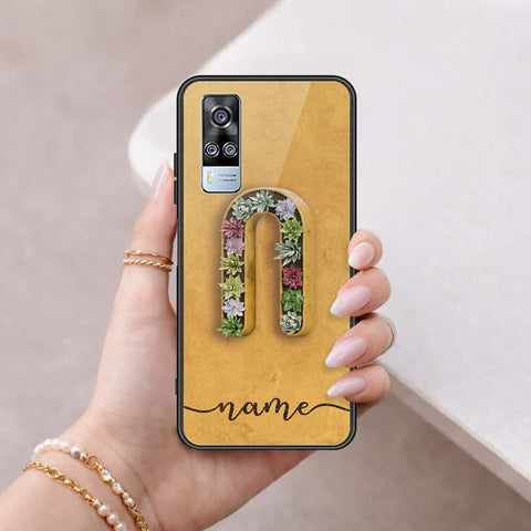 Vivo Y51a Cover - Personalized Alphabet Series - HQ Ultra Shine Premium Infinity Glass Soft Silicon Borders Case
