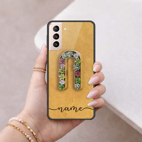 Samsung Galaxy S21 5G Cover - Personalized Alphabet Series - HQ Ultra Shine Premium Infinity Glass Soft Silicon Borders Case