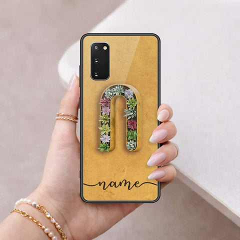 Samsung Galaxy S20 Cover - Personalized Alphabet Series - HQ Ultra Shine Premium Infinity Glass Soft Silicon Borders Case