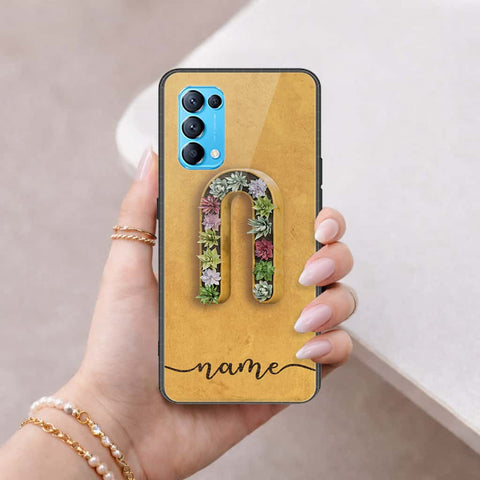 Oppo Find X3 Lite Cover - Personalized Alphabet Series - HQ Ultra Shine Premium Infinity Glass Soft Silicon Borders Case