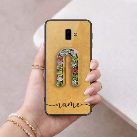 Samsung Galaxy J6 Plus 2018 Cover - Personalized Alphabet Series - HQ Ultra Shine Premium Infinity Glass Soft Silicon Borders Case