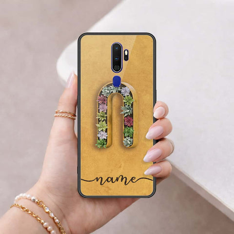 Oppo A9 2020 Cover - Personalized Alphabet Series - HQ Ultra Shine Premium Infinity Glass Soft Silicon Borders Case