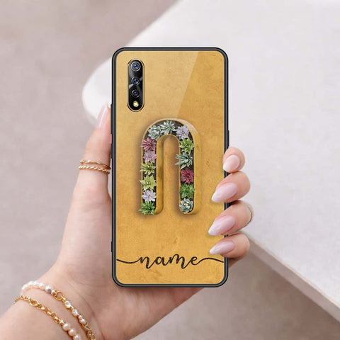 vivo Z5 Cover - Personalized Alphabet Series - HQ Ultra Shine Premium Infinity Glass Soft Silicon Borders Case