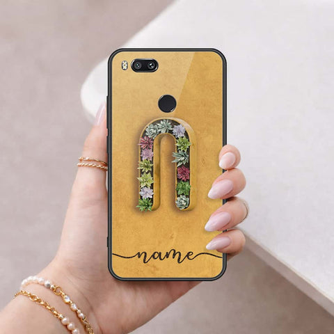 Xiaomi Mi A1 / Mi 5X Cover - Personalized Alphabet Series - HQ Ultra Shine Premium Infinity Glass Soft Silicon Borders Case