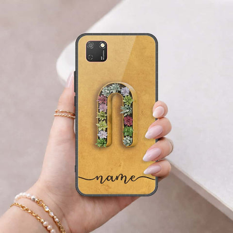 Honor 9S Cover - Personalized Alphabet Series - HQ Ultra Shine Premium Infinity Glass Soft Silicon Borders Case