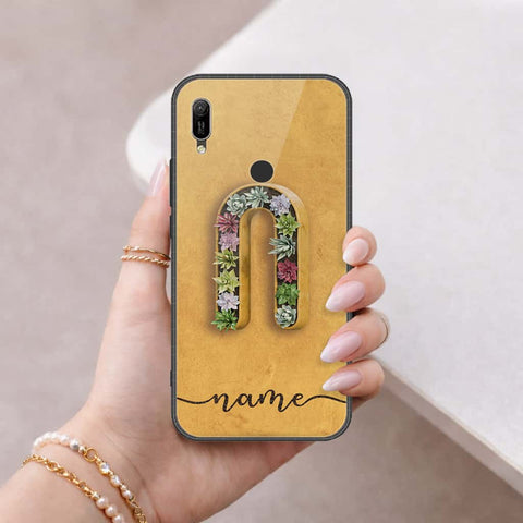 Huawei Y6s 2019 Cover - Personalized Alphabet Series - HQ Ultra Shine Premium Infinity Glass Soft Silicon Borders Case