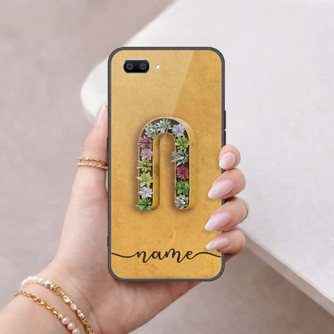 Oppo A5 Cover - Personalized Alphabet Series - HQ Ultra Shine Premium Infinity Glass Soft Silicon Borders Case