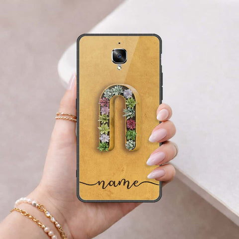 OnePlus 3 Cover - Personalized Alphabet Series - HQ Ultra Shine Premium Infinity Glass Soft Silicon Borders Case
