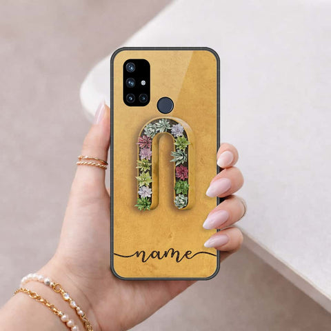 OnePlus Nord N10 Cover - Personalized Alphabet Series - HQ Ultra Shine Premium Infinity Glass Soft Silicon Borders Case