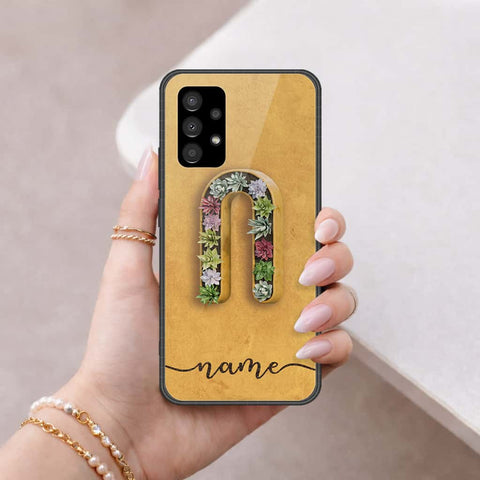 Samsung Galaxy A33 5G Cover - Personalized Alphabet Series - HQ Ultra Shine Premium Infinity Glass Soft Silicon Borders Case