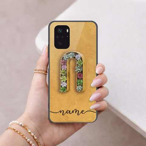 Xiaomi Redmi Note 10s Cover - Personalized Alphabet Series - HQ Ultra Shine Premium Infinity Glass Soft Silicon Borders Case