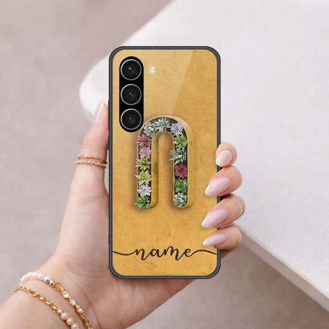 Samsung Galaxy S23 Plus 5G Cover - Personalized Alphabet Series - HQ Ultra Shine Premium Infinity Glass Soft Silicon Borders Case