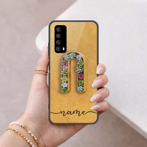 Huawei P smart 2021 Cover - Personalized Alphabet Series - HQ Ultra Shine Premium Infinity Glass Soft Silicon Borders Case