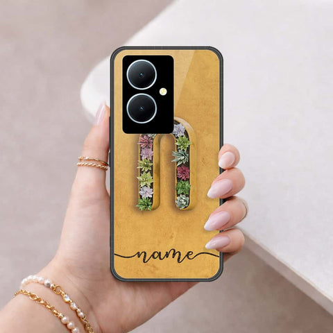 Vivo V29 Lite Cover - Personalized Alphabet Series - HQ Ultra Shine Premium Infinity Glass Soft Silicon Borders Case