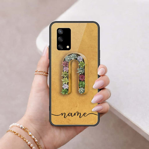 Oppo A74 Cover - Personalized Alphabet Series - HQ Ultra Shine Premium Infinity Glass Soft Silicon Borders Case