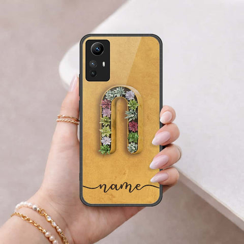 Xiaomi Redmi Note 12S Cover - Personalized Alphabet Series - HQ Ultra Shine Premium Infinity Glass Soft Silicon Borders Case
