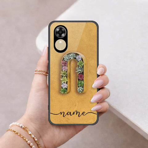 Oppo A17k Cover - Personalized Alphabet Series - HQ Ultra Shine Premium Infinity Glass Soft Silicon Borders Case
