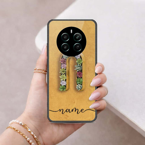 Realme 12 Plus Cover - Personalized Alphabet Series - HQ Ultra Shine Premium Infinity Glass Soft Silicon Borders Case