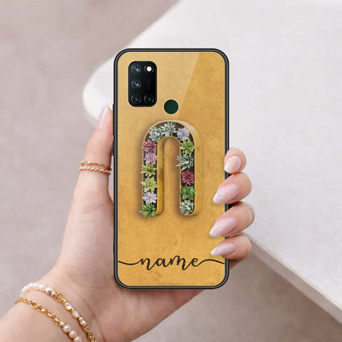 Realme 7i Cover - Personalized Alphabet Series - HQ Ultra Shine Premium Infinity Glass Soft Silicon Borders Case
