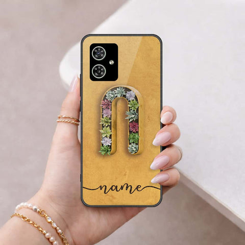 Motorola Moto G64 Cover - Personalized Alphabet Series - HQ Ultra Shine Premium Infinity Glass Soft Silicon Borders Case