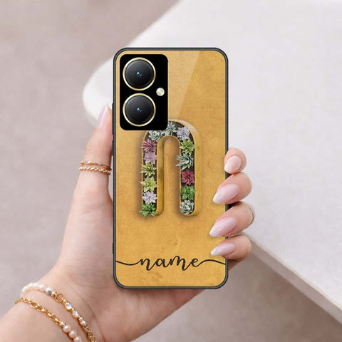 Vivo Y35 Plus Cover - Personalized Alphabet Series - HQ Ultra Shine Premium Infinity Glass Soft Silicon Borders Case