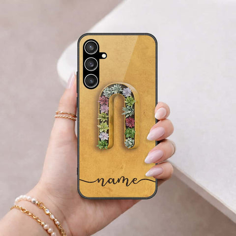 Samsung Galaxy S23 FE Cover - Personalized Alphabet Series - HQ Ultra Shine Premium Infinity Glass Soft Silicon Borders Case