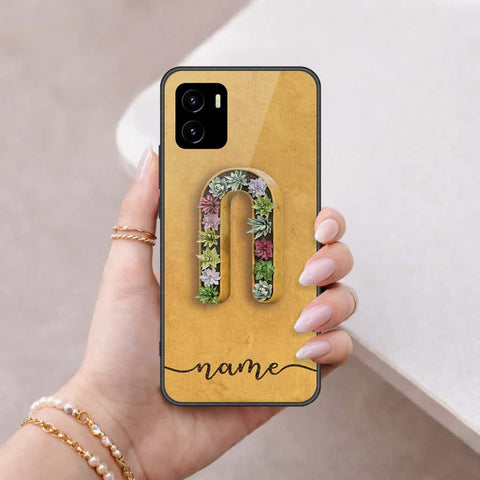 Vivo Y10 Cover - Personalized Alphabet Series - HQ Ultra Shine Premium Infinity Glass Soft Silicon Borders Case