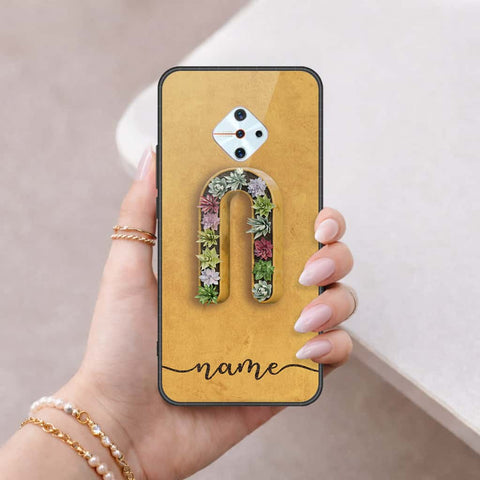 Vivo Y9s Cover - Personalized Alphabet Series - HQ Ultra Shine Premium Infinity Glass Soft Silicon Borders Case